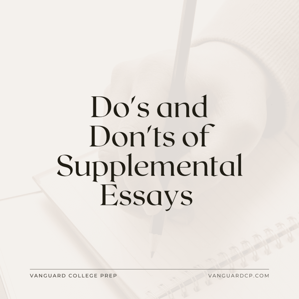 Dos and Don’ts of Supplemental Essays